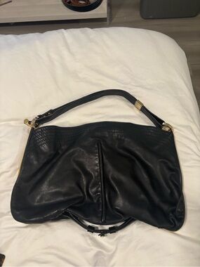 Jimmy Choo Hobo Bag Black Leather Shoulder Bag - Designer Style